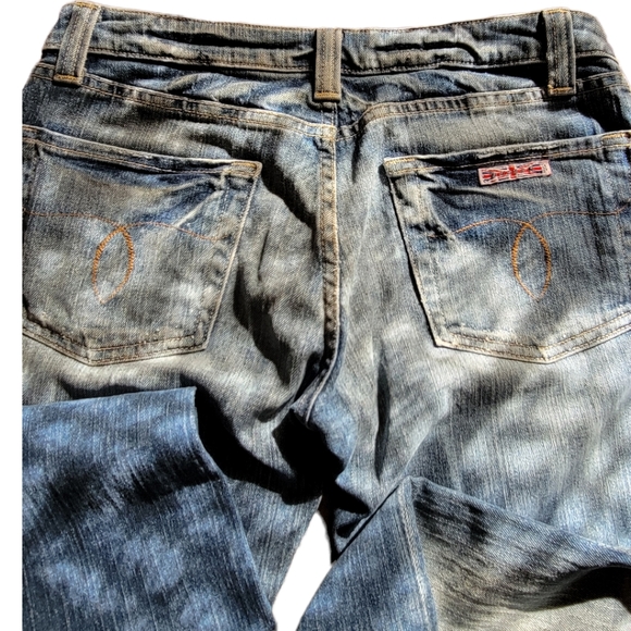 HUDSON | Vintage 2002 Made in USA Mid Waist Flared Jeans w/Zip Pockets Sz.29 - Picture 11 of 16